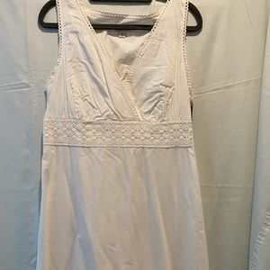 White v neck eyelet sundress